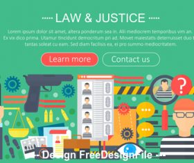 Law flat design concept vector