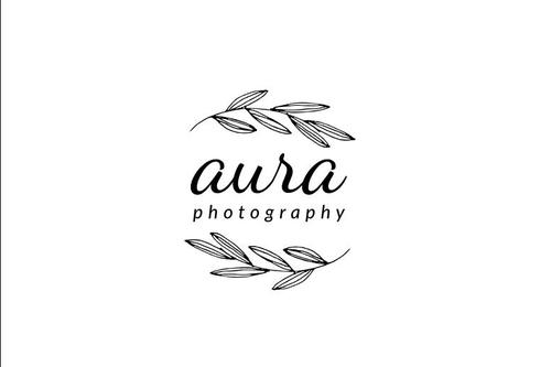 Leaf photography logo vector