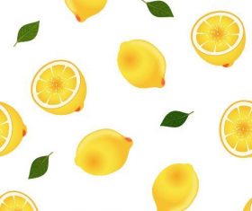 Lemon background seamless pattern vector