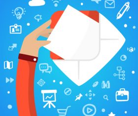 Letter concept infographics vector