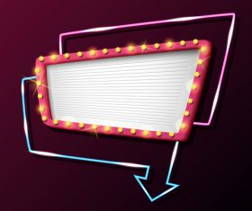 Light Frame Signboard vector