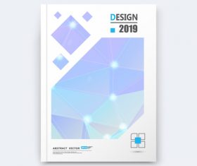 Light blue background brochure design vector