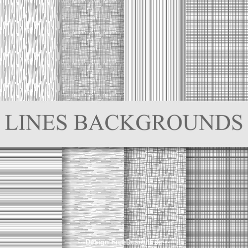 Lines backgrounds seamless patterns vector