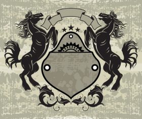 Loshad heraldic vector