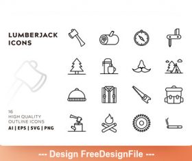Lumberjack outline vector