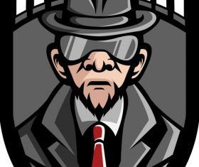 Mafia mascot sports logo vector