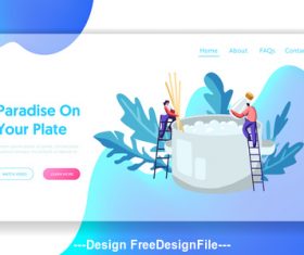 Making food flat banner vector