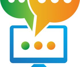 Media Chat Logo vector