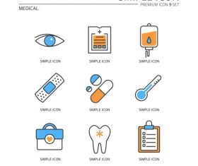 Medical abstract icon vector
