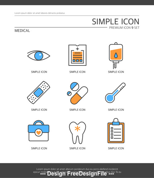 Medical abstract icon vector