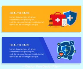 Medical health care banner design vector