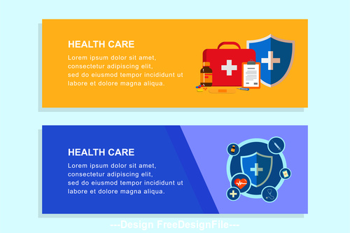 Medical health care banner design vector
