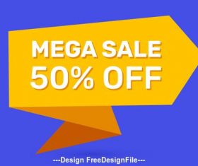 Mega sale tag vector
