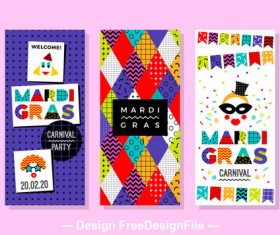 Memphis Style holiday banner vector