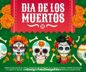 Mexico Dias de Los Muertos cartoon vector