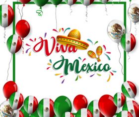 Mexico National Day Celebration Card vector