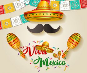 Mexico national day illustration vector