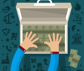 Money concept infographics vector