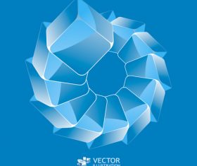 Monogram blue background vector