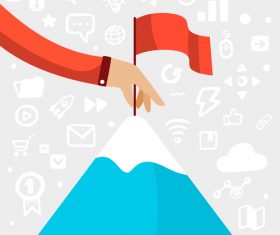 Mountaineering concept infographics vector