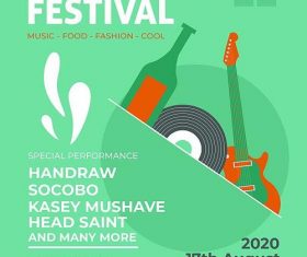 Music fest flyer psd template
