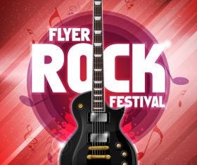 Guitar music festival poster retro design vector 03 free download