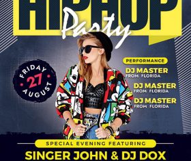 Nightclub party flyer psd template