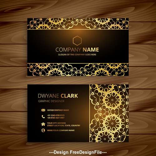 Noble business card design vector