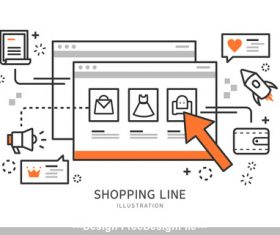 Online Shopping Illustration vector