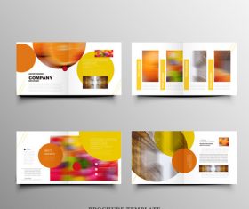 Orange background design brochure vector
