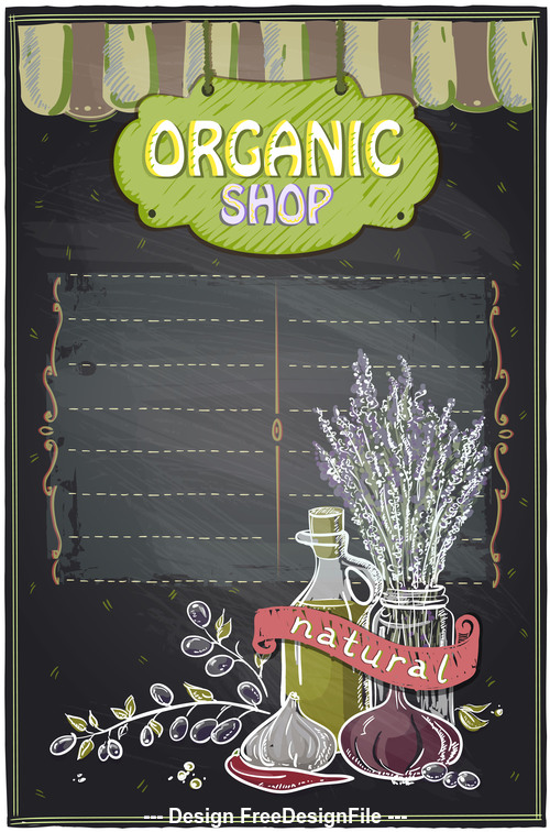 Organic shop vector