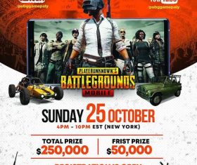 PUBG Gaming Event flyer psd template