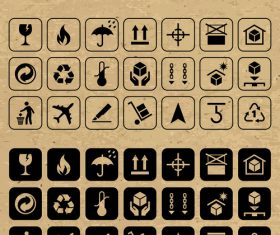 Packaging sings vector