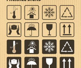Packaging symbols vector