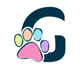 Paws font vector alphabet G