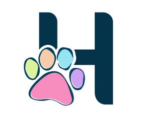Paws font vector alphabet H