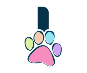 Paws font vector alphabet I