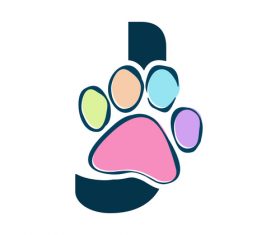 Paws font vector alphabet J