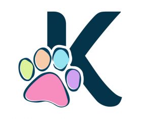 Paws font vector alphabet K