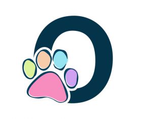 Paws font vector alphabet O