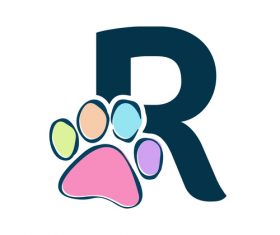 Paws font vector alphabet R