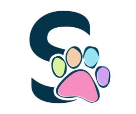 Paws font vector alphabet S