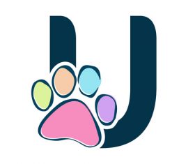 Paws font vector alphabet U
