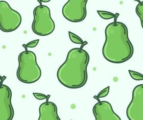 Pear background seamless pattern vector