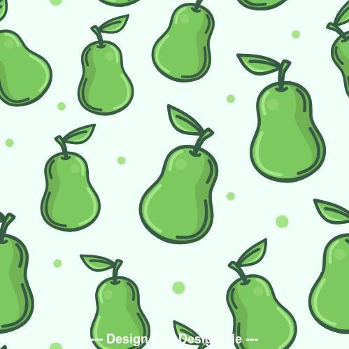 Pear background seamless pattern vector