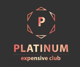 Platinum expensive club logos in vector