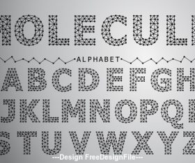 Point and line font vector