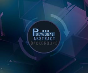 Polygonal abstract blue background graphi vector