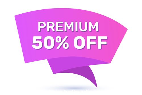 Premium off sale tag vector