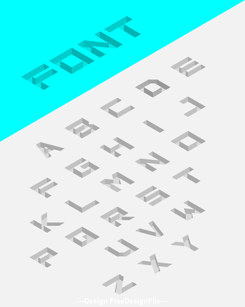 Printed alphabet vector